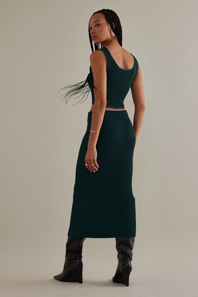 Gerippter Strick Slim Midirock #3