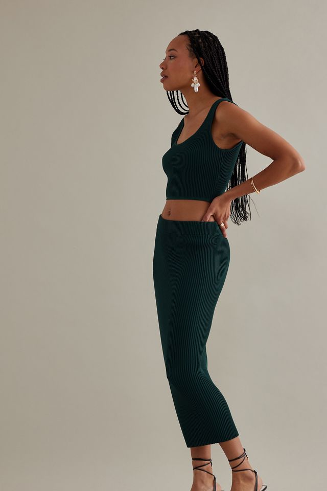 Gerippter Strick Slim Midirock #4