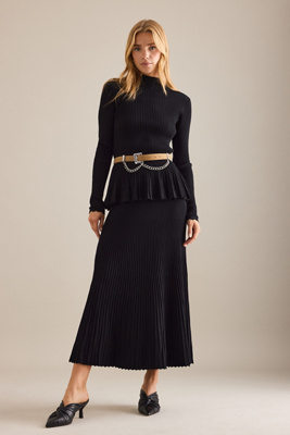 By Anthropologie Rib Knit Midi Skirt