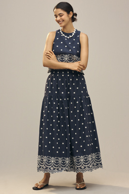 En Saison Nara Maxi Skirt In Blue