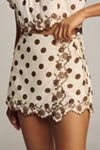 Jacquie The Label Eva Linen Blend Polka-Dot Skort