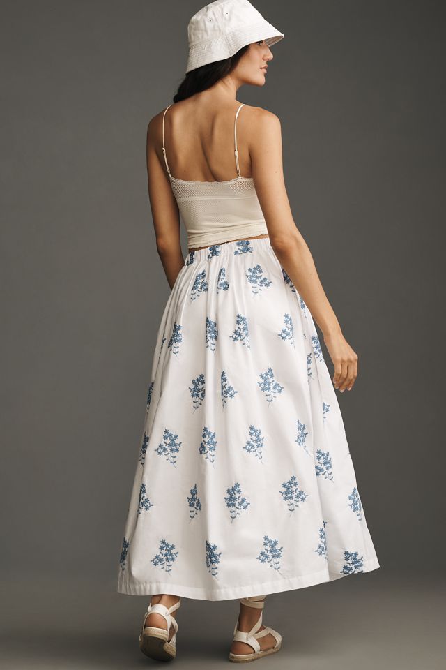 Jacquie The Label Leslie Embroidered Midi Skirt #2