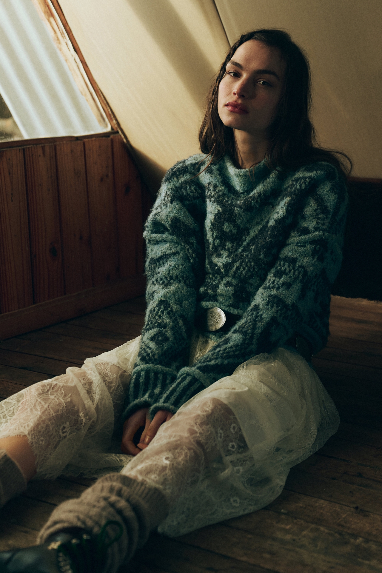 En Saison Alannah Lace Midi Skirt