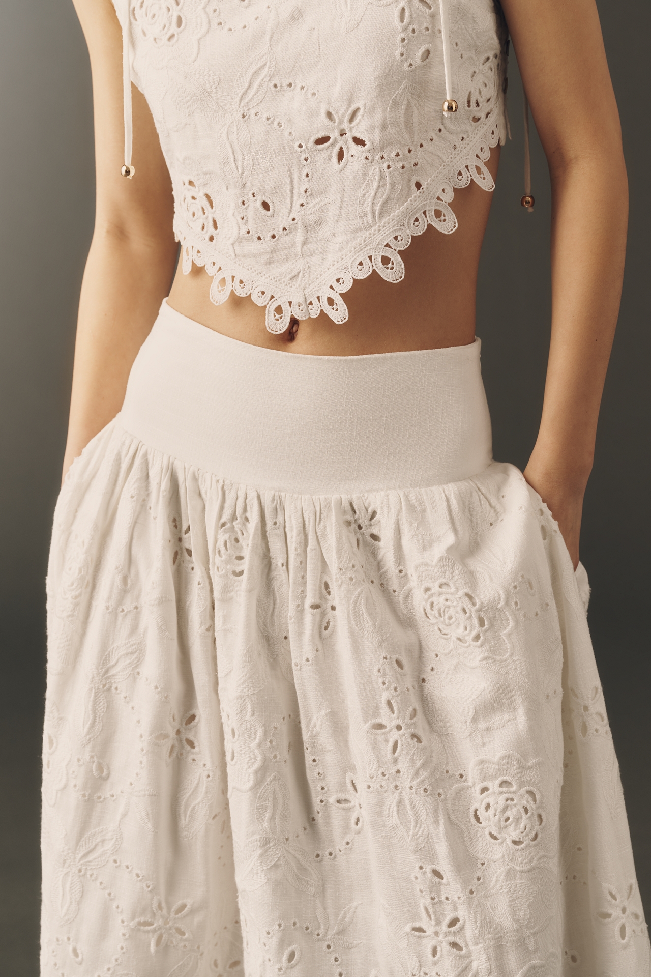 En Saison Analise Eyelet Maxi Skirt