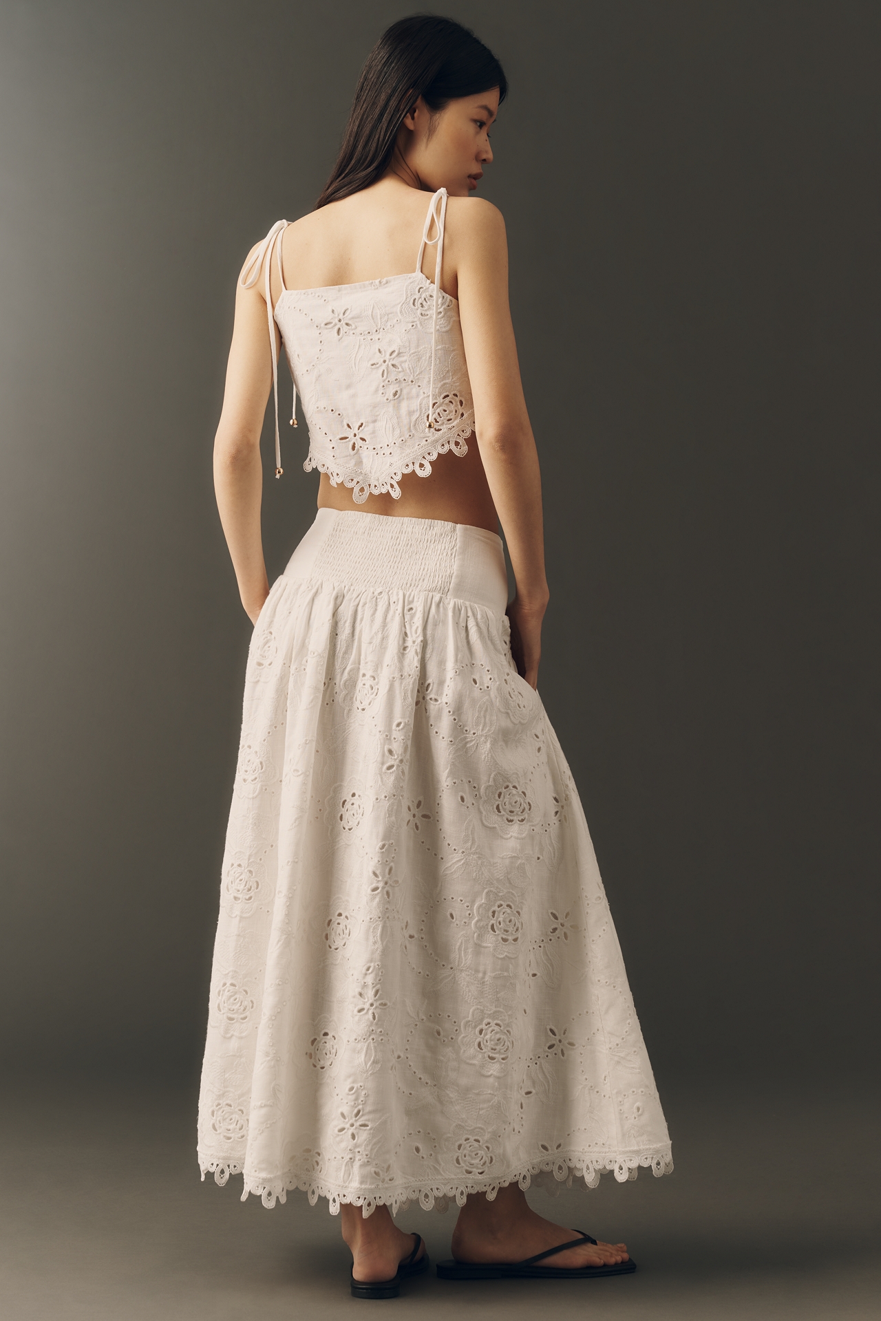 En Saison Analise Eyelet Maxi Skirt