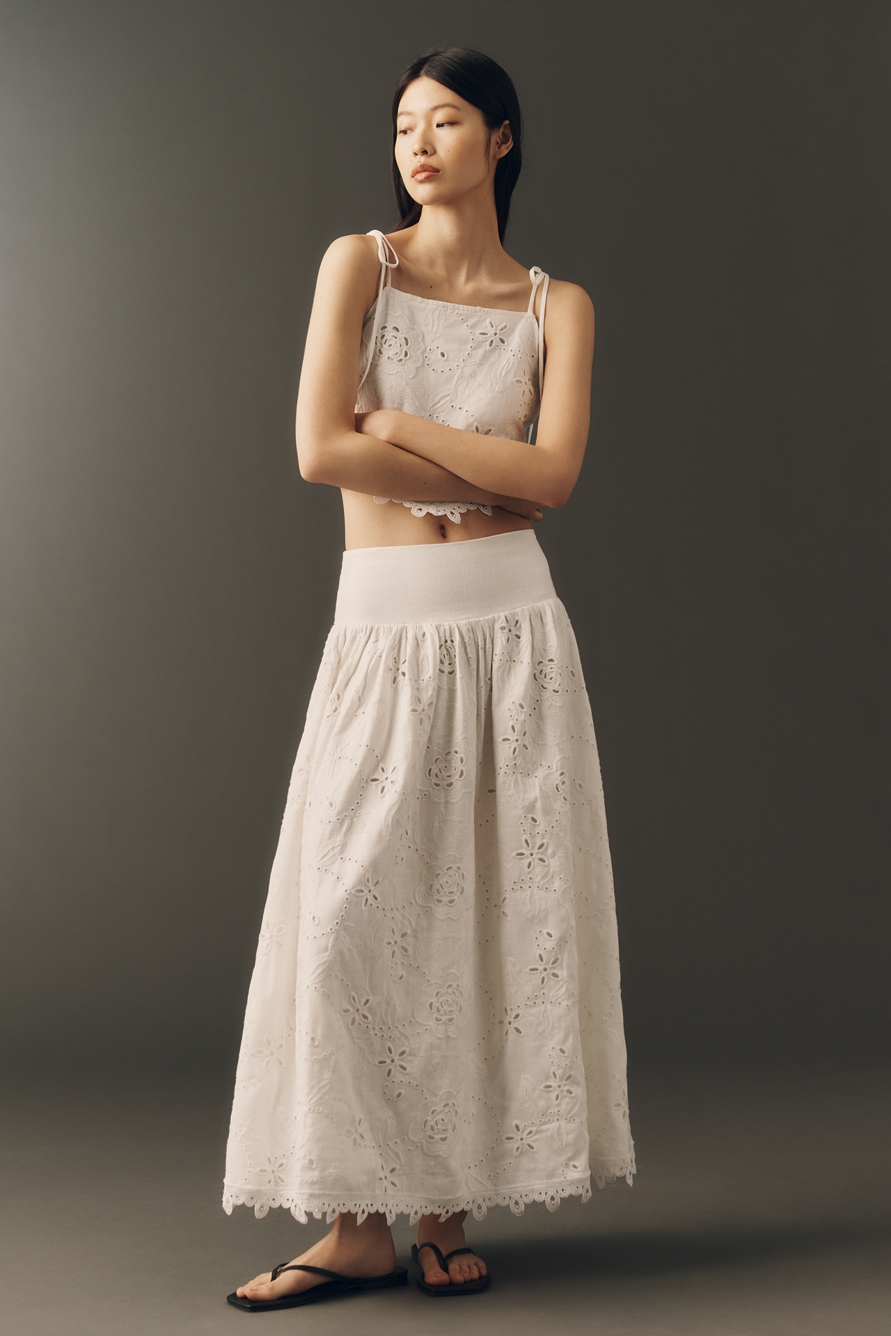 En Saison Analise Eyelet Maxi Skirt
