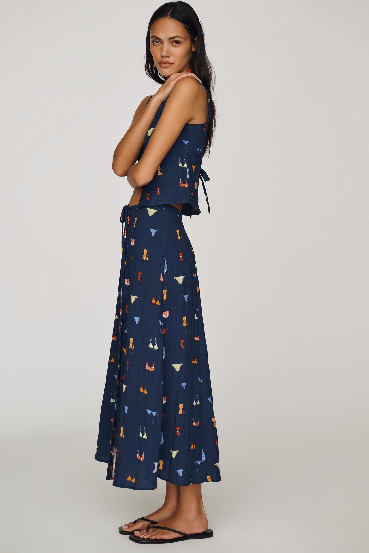 Jacquie The Label Rinni Button-Front Skirt