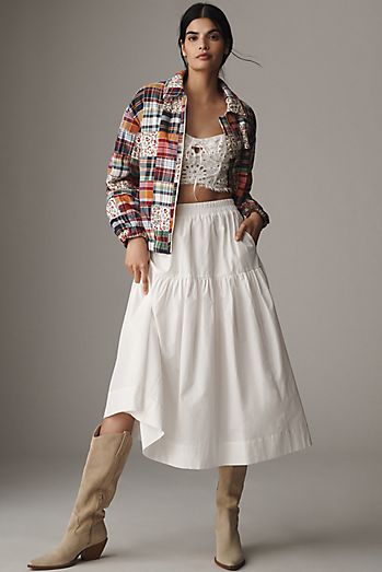 Patchwork Knit Midi Skirt | Anthropologie Patchwork Knit Midi Skirt | Anthropologie