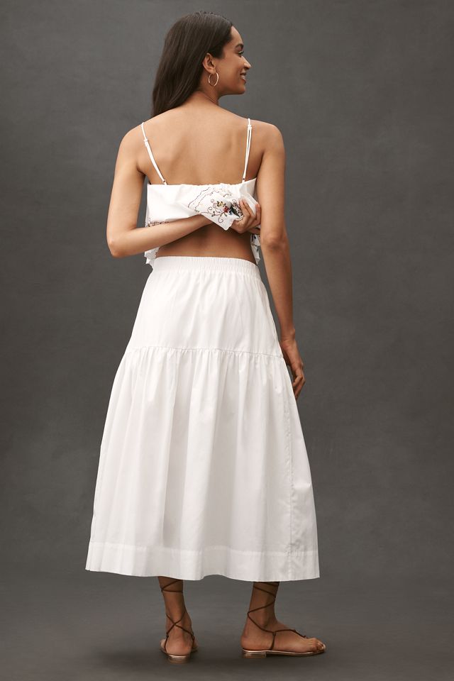 Sanctuary Poplin Prairie Tiered Midi Skirt #3