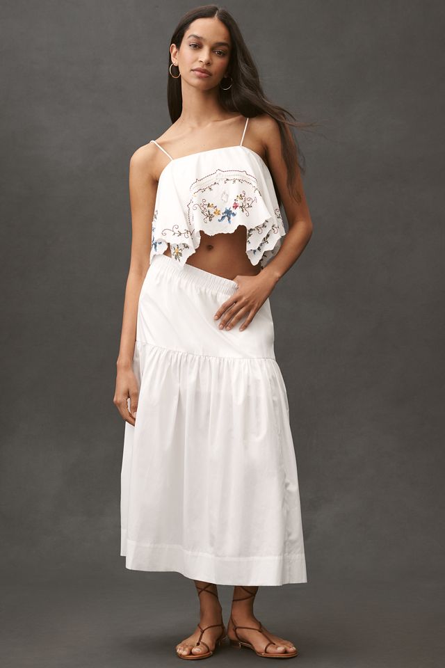 Sanctuary Poplin Prairie Tiered Midi Skirt #1