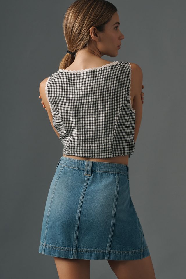 Sanctuary All Buttoned Up Utility Denim Mini Skirt #2