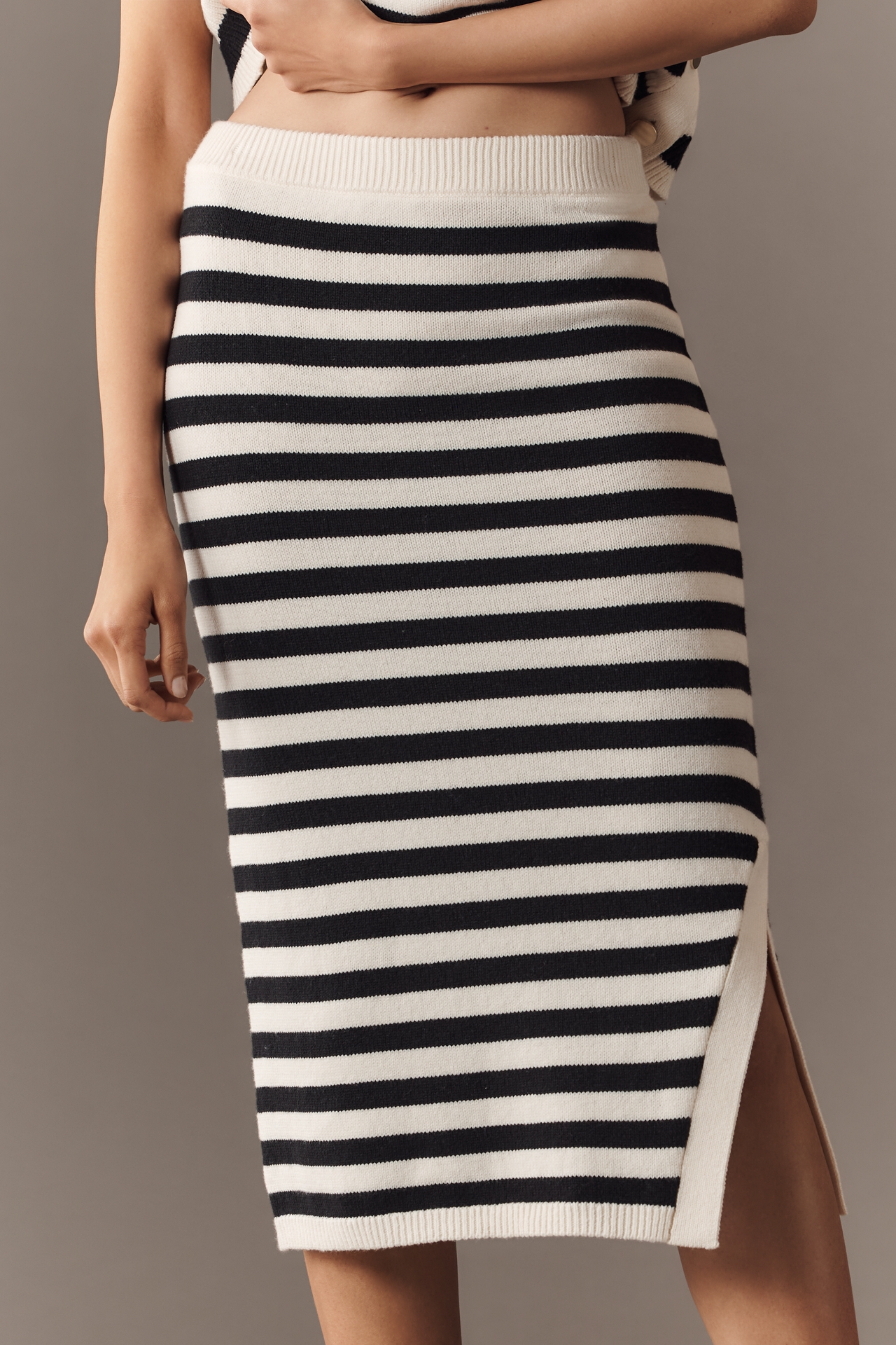 Sanctuary Side-Slit Sweater Midi Skirt