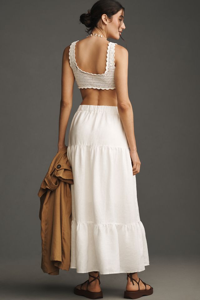 Sanctuary The Prairie Linen Tiered Maxi Skirt #2