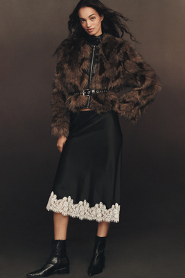 Sanctuary One Of A Kind Satin Skirt In Multi