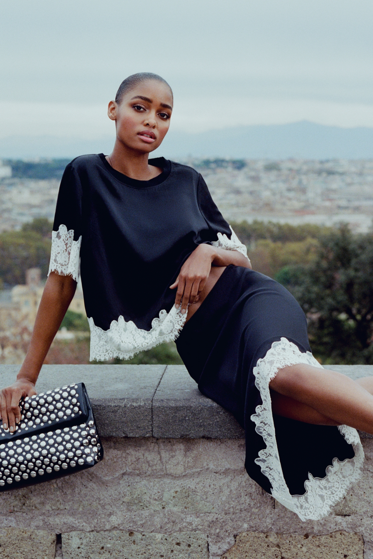 Sanctuary Lace-Trim Midi Skirt