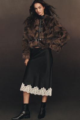 Sanctuary Lace-Trim Midi Skirt