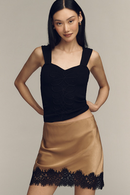 Satin Lace Skirt