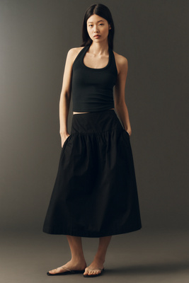 Matter of Time Cotton Midi Skirt