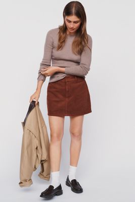 Sanctuary Downtown 100% Cotton Corduroy Mini Skirt