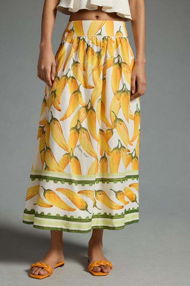 Farm Rio x Anthropologie Peppers Printed Skirt #1
