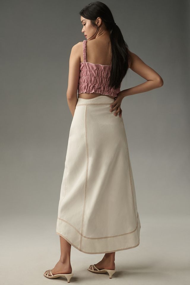 Farm Rio Denim Wave Maxi Skirt #2
