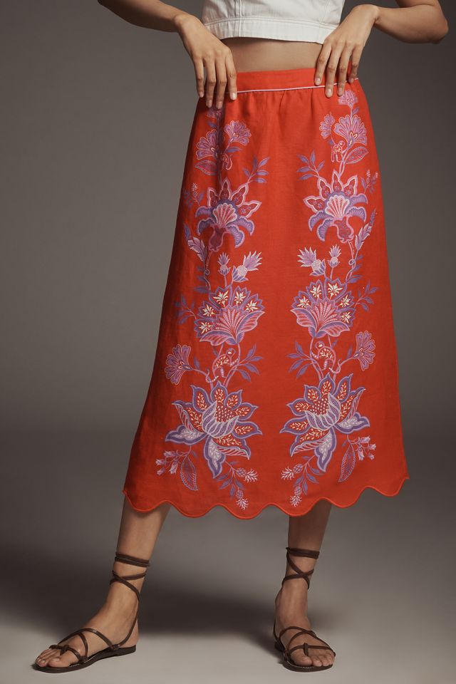 スカート Porcelain Garden Print Midi Skirt Gucci Porcelain Garden Print Midi Skirt - Runway Catalog