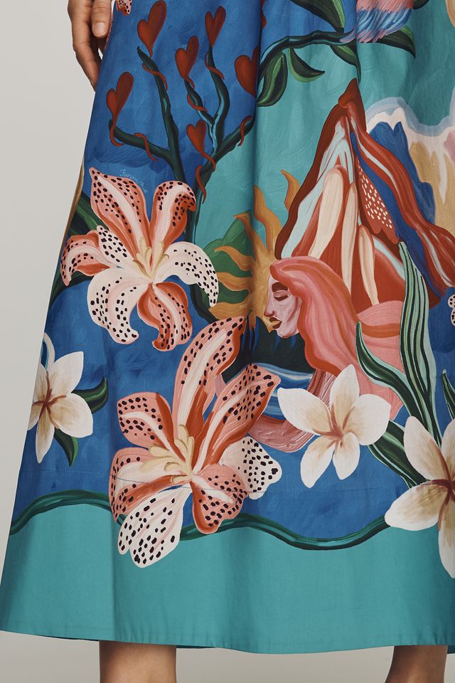 Farm Rio Garden of Life Cotton Maxi Skirt #1