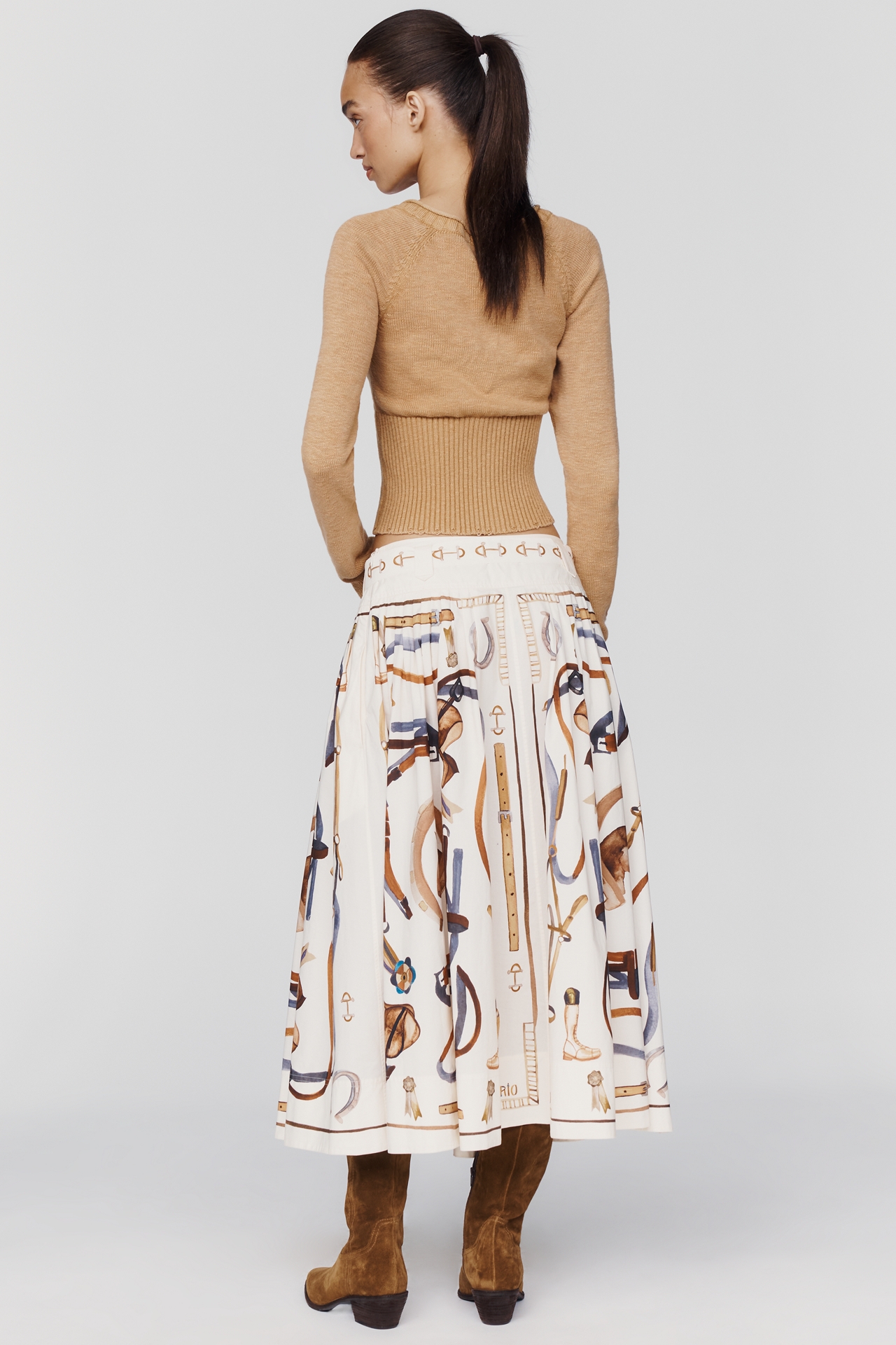 Farm Rio Equestrian Scarf Maxi Skirt