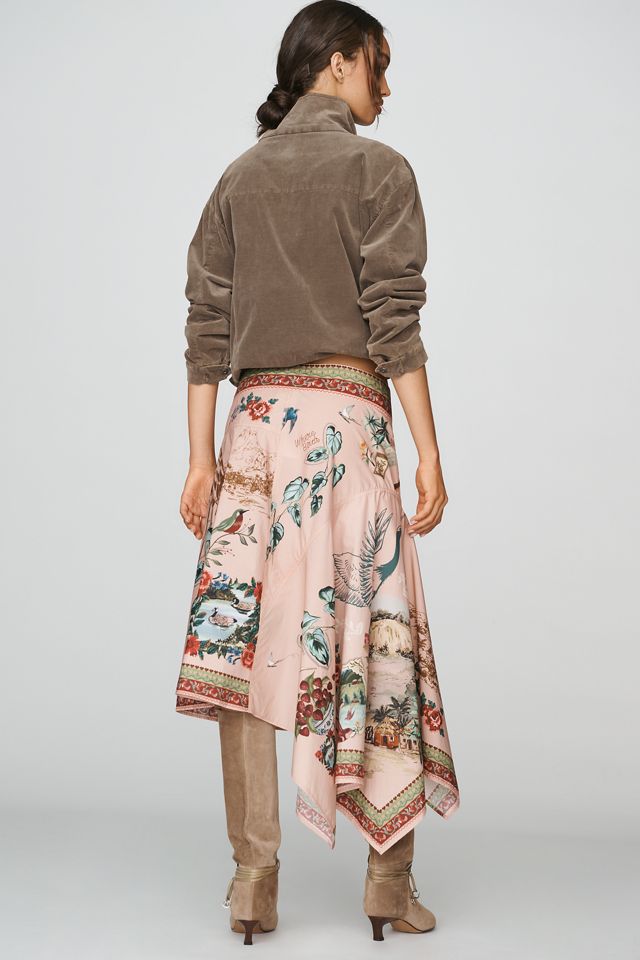 Farm Rio Poetry 100% Cotton Midi Skirt #3