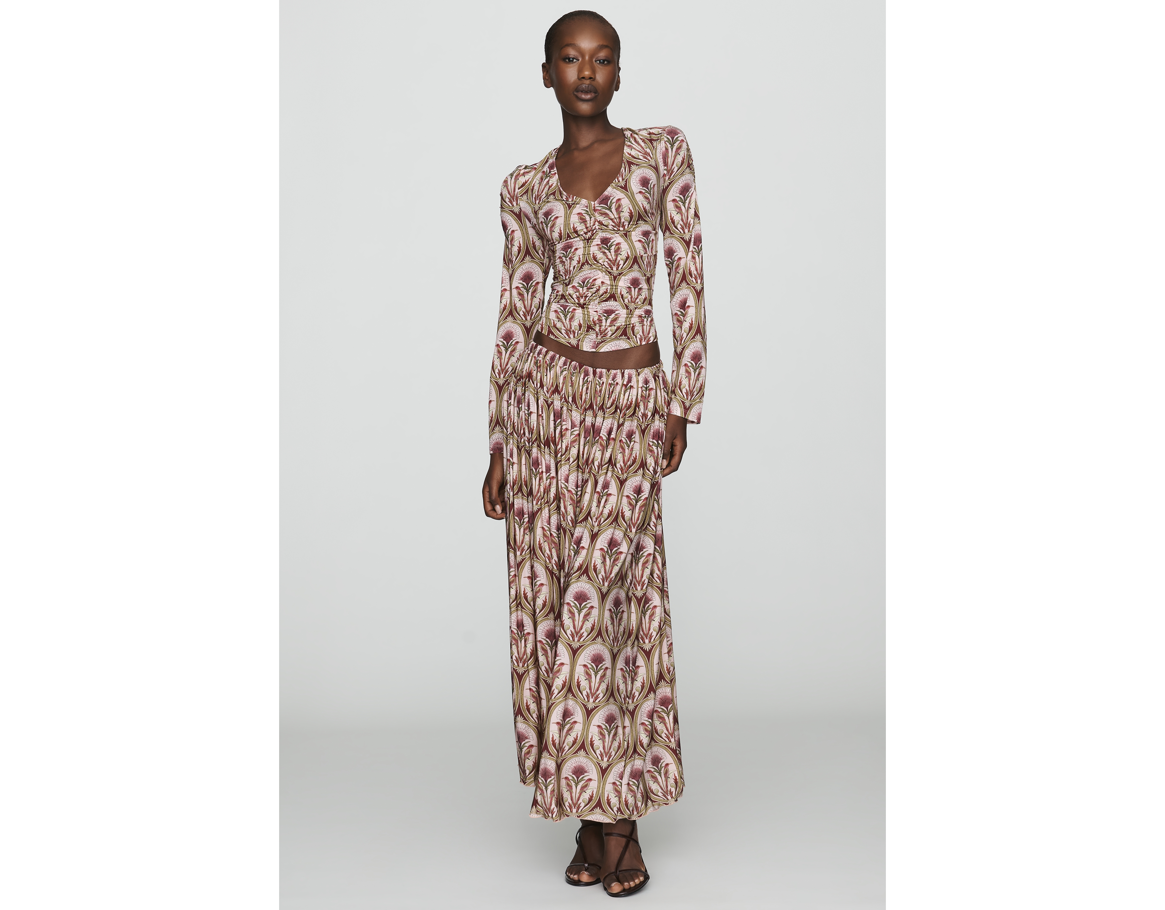 Farm Rio Medal Midi Skirt