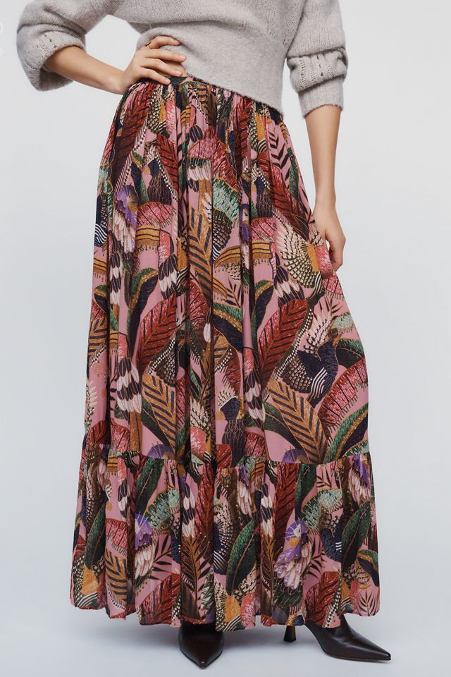 Farm Rio Artisanal Birds Maxi Skirt #2