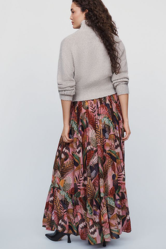 Farm Rio Artisanal Birds Maxi Skirt #3