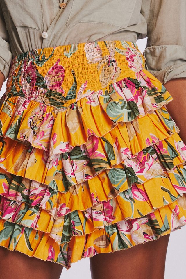 Tiered Ruffled Mini Skirt | Anthropologie