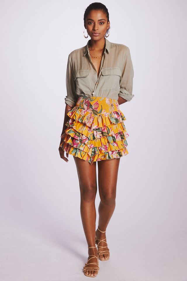Tiered Ruffled Mini Skirt #3