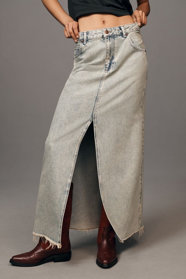 The Madi Front-Slit Denim Skirt by Pilcro