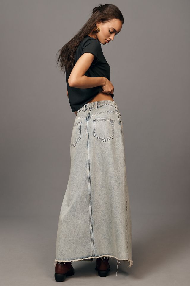 The Madi Front-Slit Denim Skirt by Pilcro #4