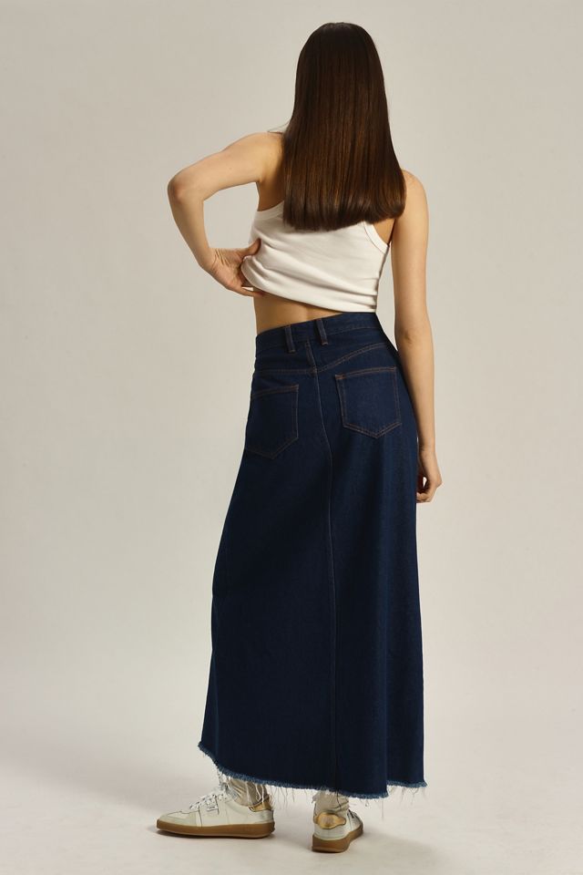 The Madi Front-Slit Denim Skirt by Pilcro #5