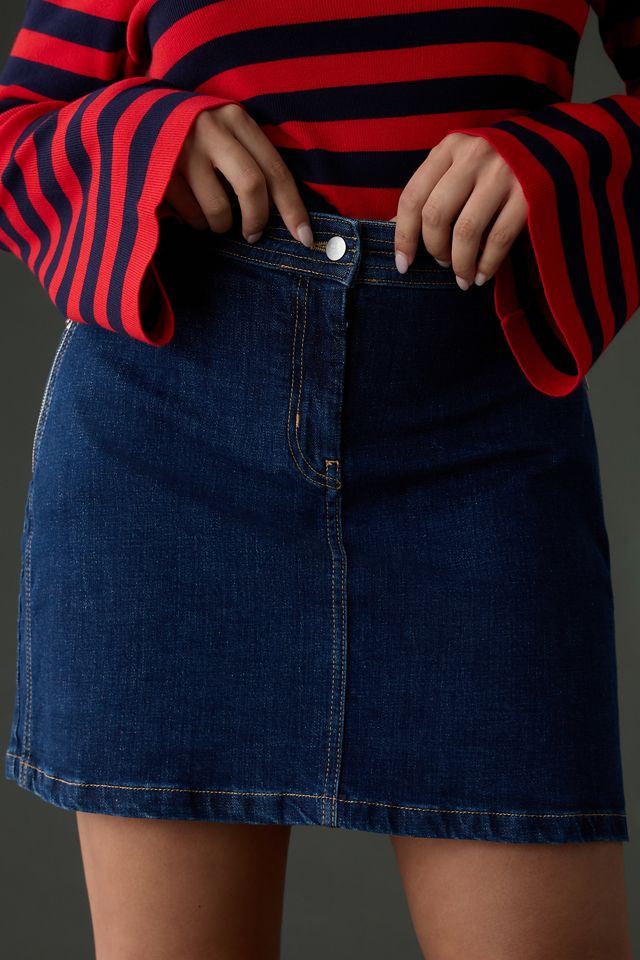 Pilcro Polished Denim Mini Skirt #5