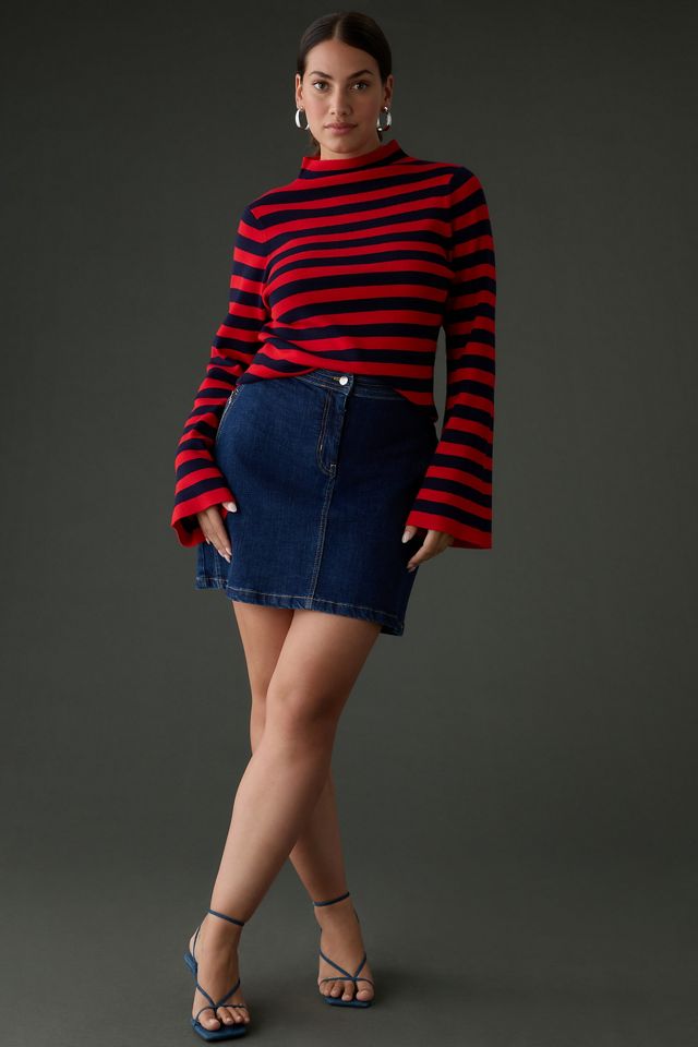 Pilcro Polished Denim Mini Skirt #6
