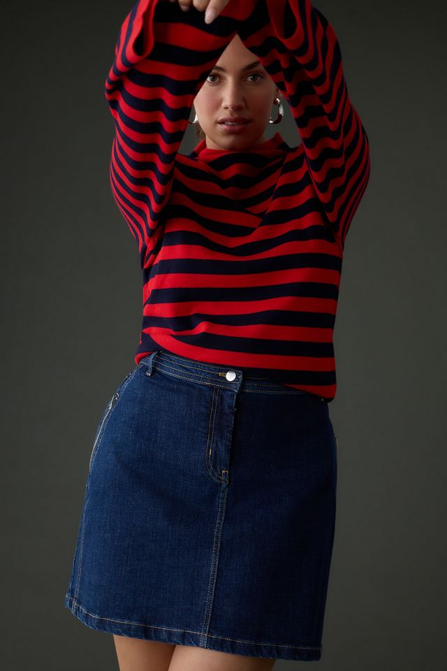 Pilcro Polished Denim Mini Skirt #4