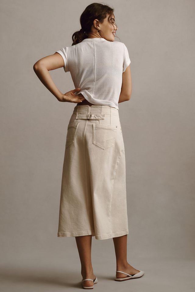 The Kit Denim Midi Skirt by Pilcro #2