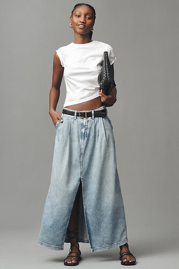 Pilcro Slouchy Trouser Midi Skirt
