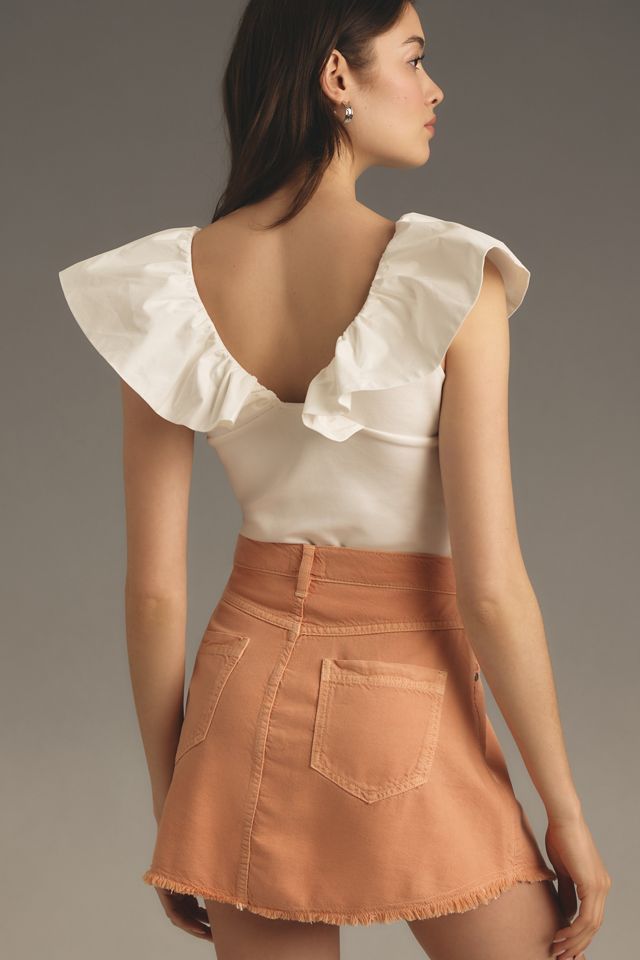 Pilcro Pleated Micro Denim Skirt #2