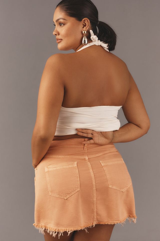 Pilcro Pleated Micro Denim Skirt #6