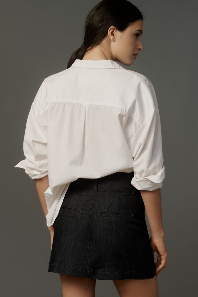 Pilcro Button-Front Denim Mini Skirt #3