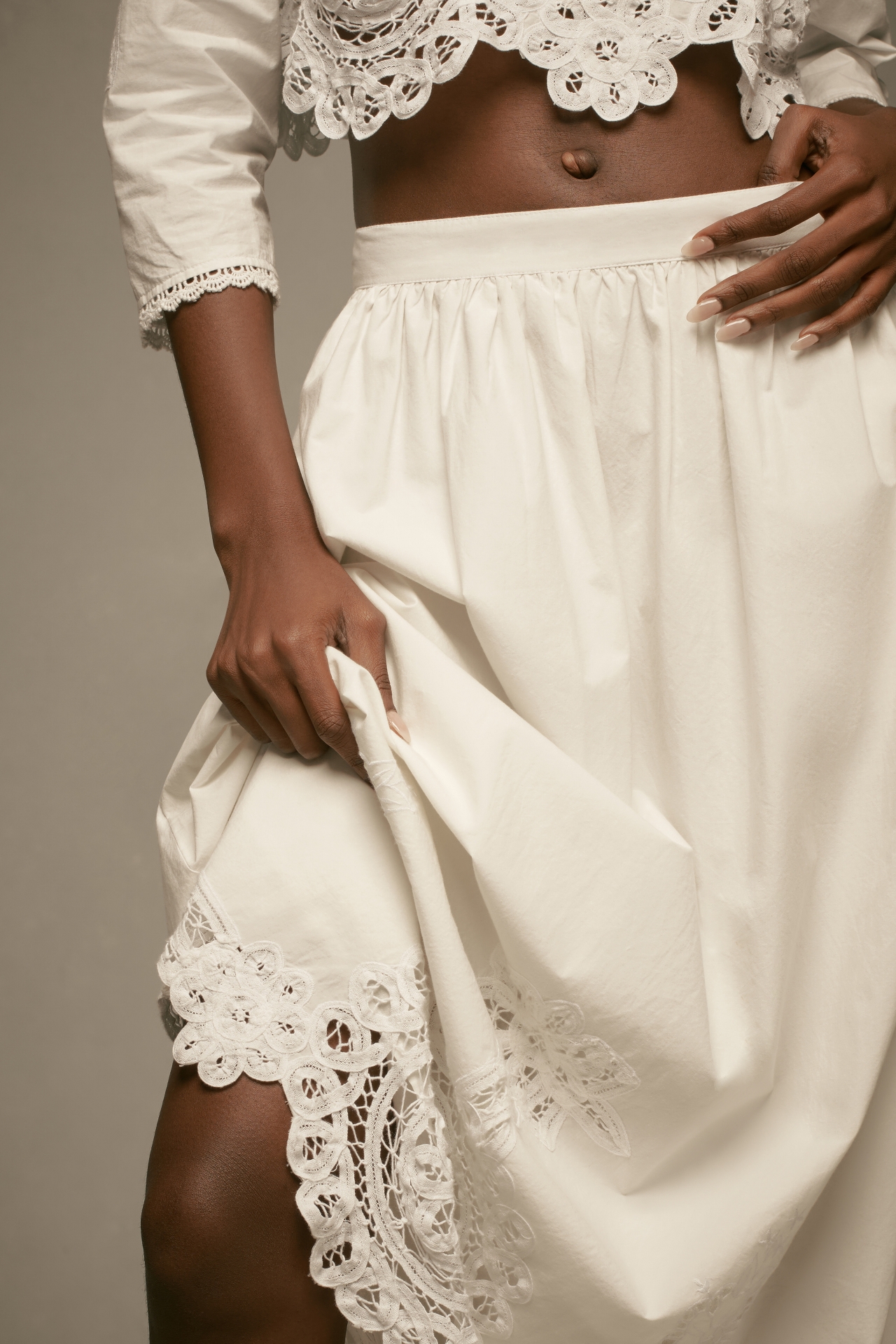 Hunter Bell Corrine Lace Midi Skirt