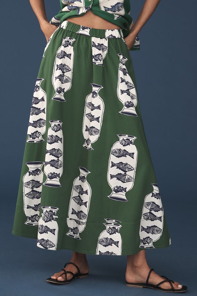 【Anthropologie】ハンター・ベル テイタム ミディスカート Hunter Bell Tatum Midi Skirt | Anthropologie