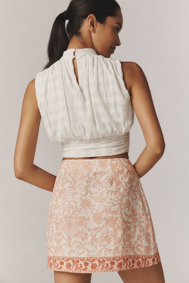 Hunter Bell Vivian Linen Blend Mini Skirt #2