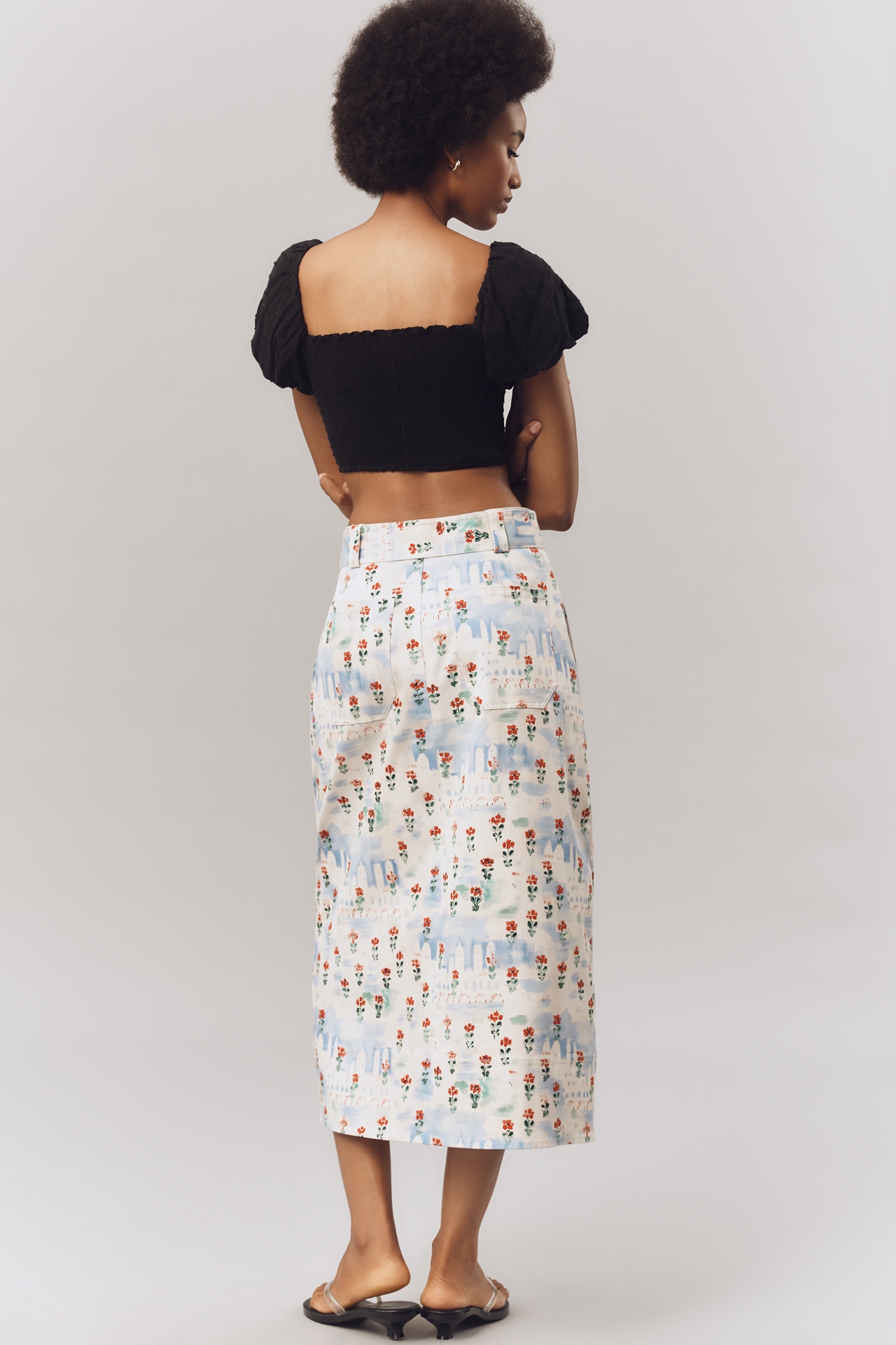 Hunter Bell Coolidge A-Line Belted Midi Skirt