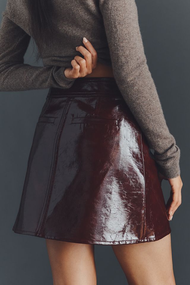 Hunter Bell Meeghan Faux-Leather Mini Skirt #3